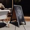 Canterbury 40" x 20" Vintage Wooden A-Frame Magnetic Indoor/Outdoor Chalkboard Sign, Freestanding Double Sided Extra Large Message Board - Black